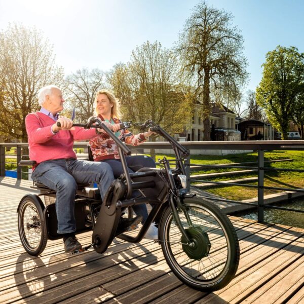 Huka-Orthros elektrische driewieler fiets duofiets met ondersteuning