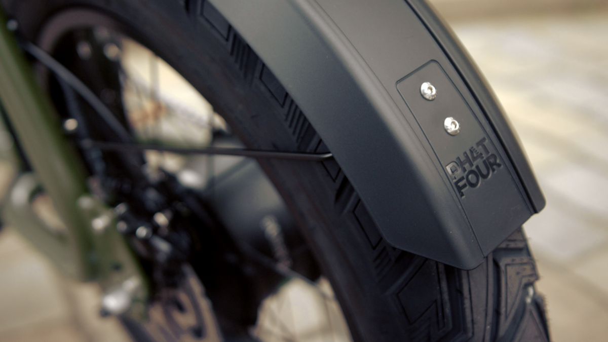 Phat Four FLX fat-bike mat-zwart Achterspatbord