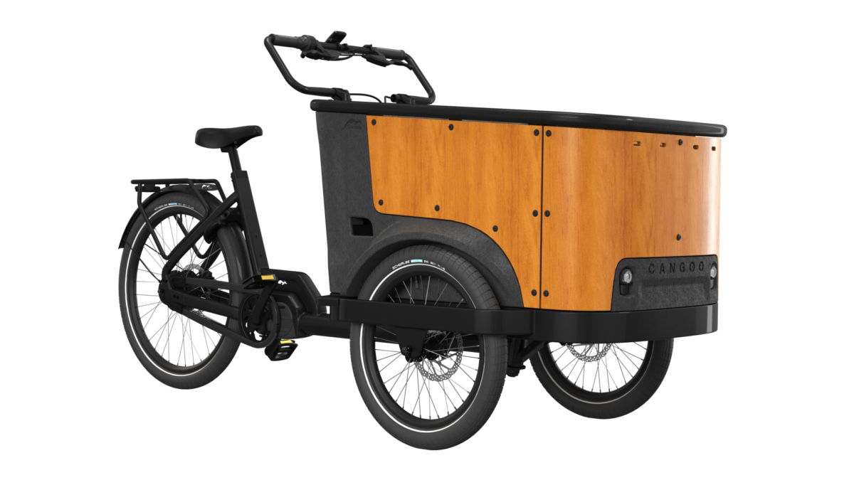 Cangoo BUCKLE UP Elektrische bakfiets met ondersteuning cargo bakfiets