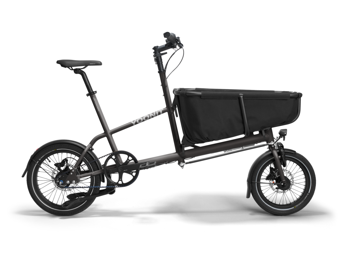 Yoonit Compacte Transportfiets Bakfiets Family – De Perfecte Fiets voor Gezinnen Graphite Grey