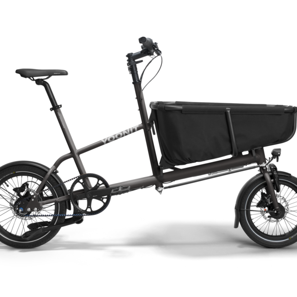 Yoonit Compacte Transportfiets Bakfiets Family – De Perfecte Fiets voor Gezinnen Graphite Grey