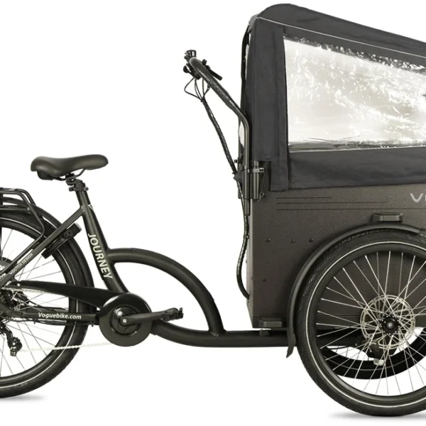 Vogue Journey Elektrische bakfiets met ondersteuning hydraulische remmen foto met huif