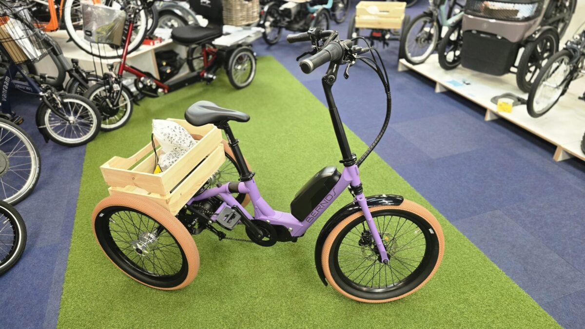 Berend Paars Elektrische Driewieler stabiliteit balans evenwichtsstoornis Trike fiets 3 wieler fiets elektrisch BikeStore H&H Dutch Bikes