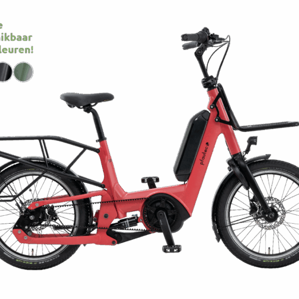 Pfautec Smoo Active Line Plus – Compact Electric Bike with Low Step-Through Frame – Red